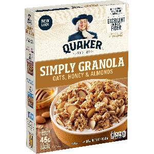 QUAKER ® SIMPLY GRANOLA OATS HONEY  & ALMONDS 28OZ-793G