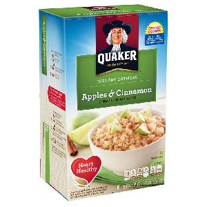 QUAKER ® INSTANT OATMEAL APPLES & CINNAMON 15.1OZ-430G