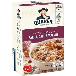 QUAKER ® INSTANT OATMEAL RAISIN,DATE & WALNUT 13OZ-370G