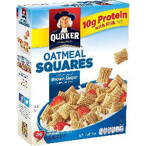 QUAKER ® OATMEAL SQUARES BROWN SUGAR 14.5OZ-411G