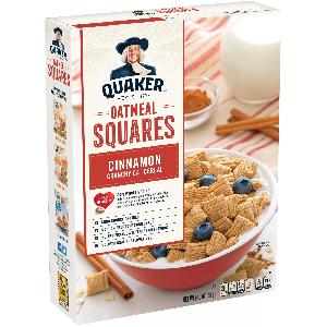 QUAKER ® OATMEAL SQUARES CINNAMON 14.5OZ-411G