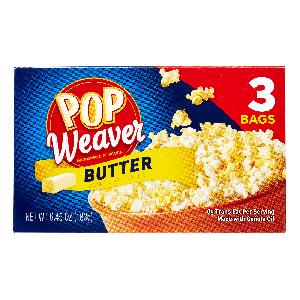 POP WEAVER ® MICROWAVE POP CORN BUTTER 6.45OZ-183G