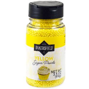 BAKERSFIELD ® SUGAR PEARLS YELLOW 3.5OZ-99G