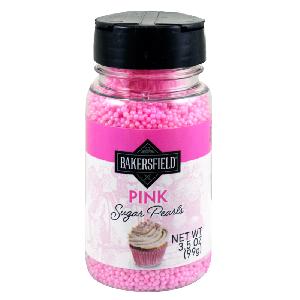 BAKERSFIELD ® SUGAR PEARLS PINK 3.5OZ-99G