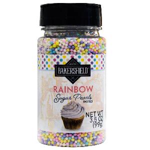 BAKERSFIELD ® SUGAR PEARLS (RAINBOW) 3.5OZ-99G