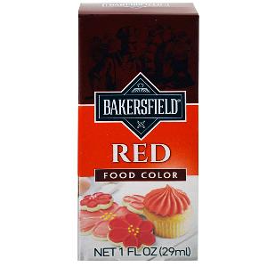 BAKERSFIELD ® RED FOOD COLOR 1OZ-29ML