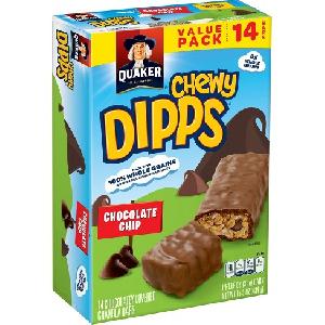 QUAKER ® CHEWY ® DIPPS ® CHOCOLATE CHIP 15.3OZ-434G-14 BARS