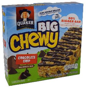 QUAKER ® BIG CHEWY ® CHOCOLATE CHIP 7.4OZ-210G -5BARS