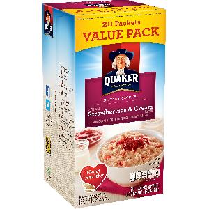 QUAKER ® INSTANT OATMEAL FRUIT & CREAM 24.6OZ-700G