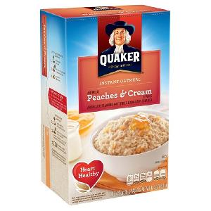 QUAKER ® INSTANT OATMEAL PEACHES & CREAM 12.3OZ-350G