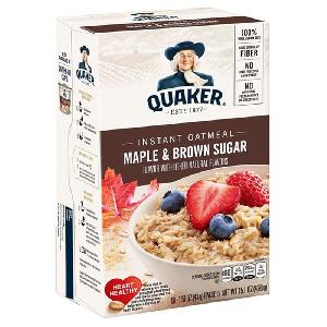 QUAKER ® INSTANT OATMEAL MAPLE&BROWN SUGAR 15.1OZ-430G