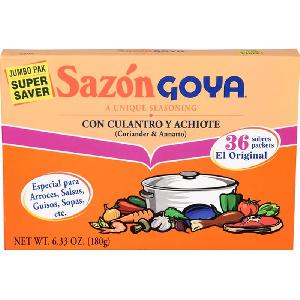 GOYA ® SAZON CORIANDER AND ANNATTO 6.33OZ-180G JUMBP PAK