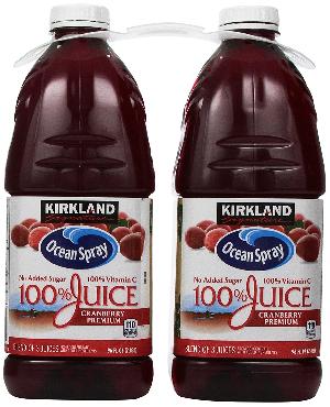 CRANBERRY JUICE 100% NATURAL 2.83L -96OZ