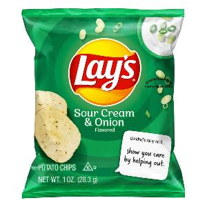 LAYS ® SOUR CREAM & ONION 28.3GR-1OZ