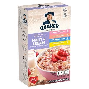 QUAKER ® QUAKER INSTANT OATMEAL FRUIT & CREAM VARIETY 240G /8.4OZ