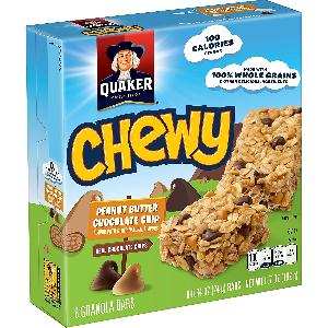 QUAKER ® QUAKER CHEWY PEANUT BUTTER CHOCOLATE CHIP 192G /6.7OZ