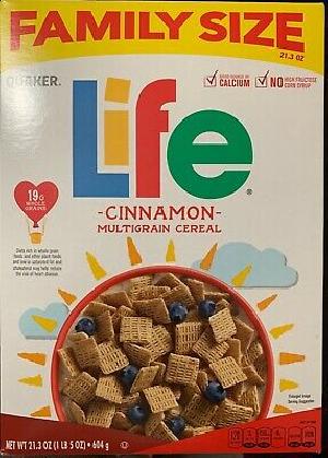 QUAKER ® QUAKER LIFE CINNAMON 604G /21.3OZ