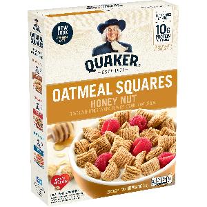 QUAKER ® QUAKER OATMEAL SQUARES HONEY NUT 411G /14.5OZ