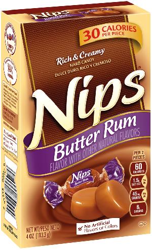 NIPS ® NIPS HARD CANDY BUTTER RUM 113G/4OZ