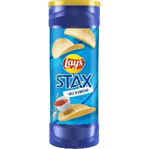 LAYS ® LAYS STAX SALT &VINEGAR POTATO CHIPS 156G/5.5OZ