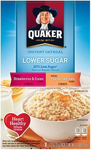 QUAKER ® QUAKER INSTANT OATMEAL FRUIT & CREAM VARIETY 350G/12.3OZ