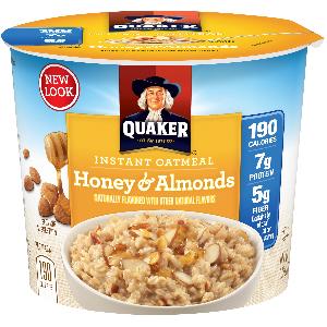 QUAKER ® QUAKER INSTANT OATMEAL HONEY & ALAMONDS CUPS  50G/1.76OZ