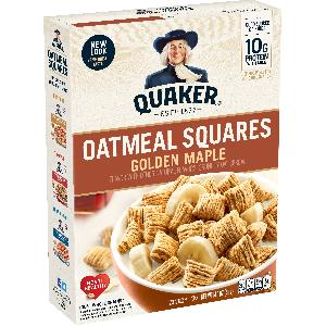 QUAKER ®QUAKER OATMEAL SQUARES GOLDEN MAPLE 411G /14.5OZ