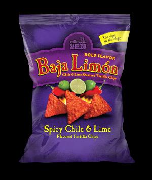 BAJA LIMON  ® SPICY CHILE & LIME TORTILLA CHIPS 85G/3 OZ